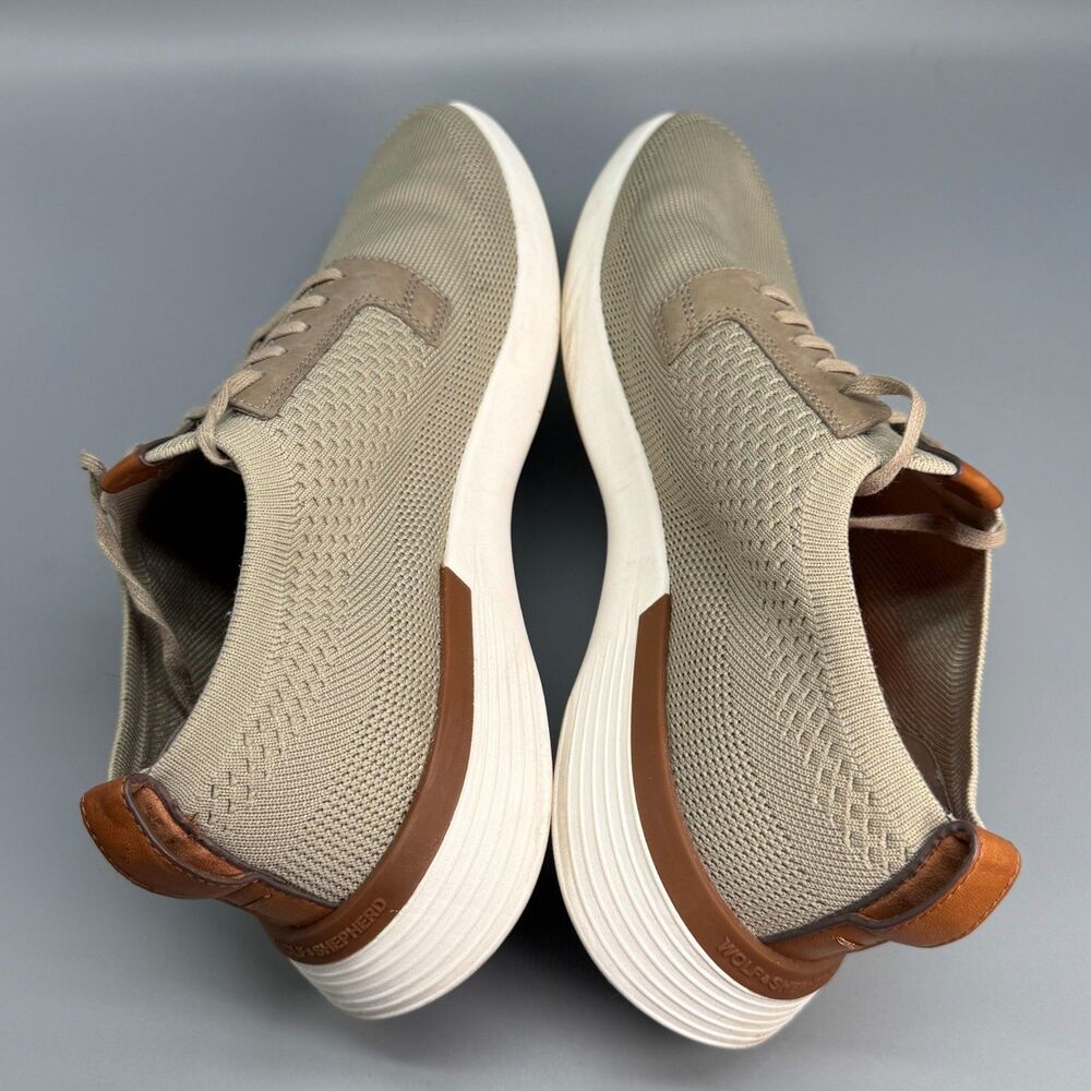 Wolf & Shepherd SwiftKnit Men's 11 Desert Tan Mesh Low Derby Sneakers Shoes - Picture 5 of 8